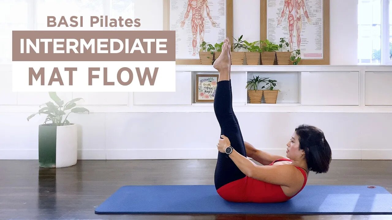 Pilates Intermediate Mat Workout - 60 minutes Full Body Pilates Flow Class