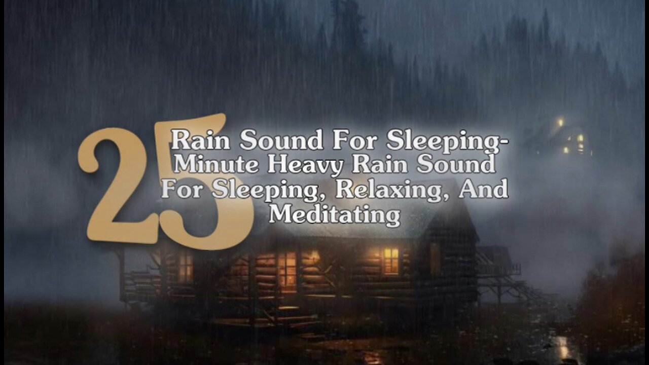 Rain Sound For Sleeping- 25 Minute Soothing Heavy Rain Sound For Sleeping, Relaxing, And Meditating