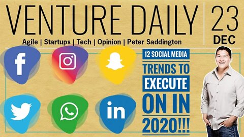 12 SOCIAL MEDIA TRENDS for VCs and Founders in 2020! | VC Deals Dec 23 | Community Focus is KEY!