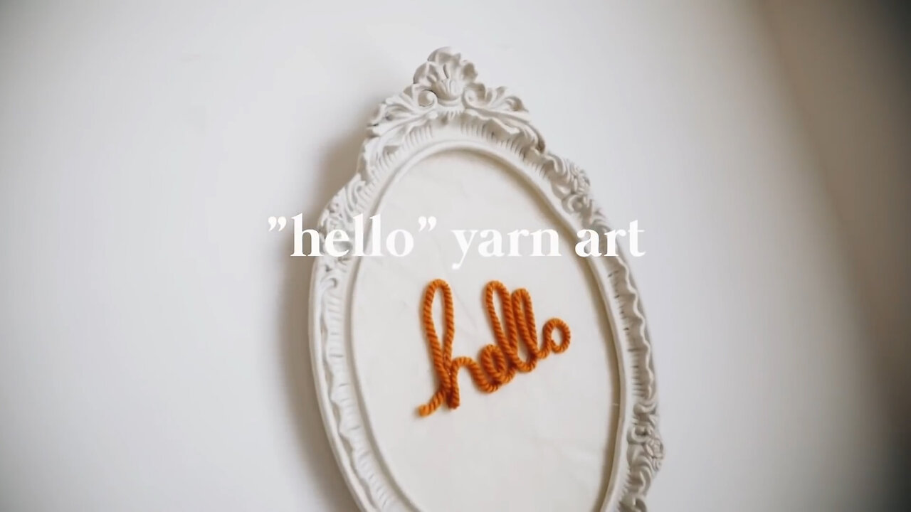 DIY "Hello" Yarn Art Home Decor Creative Ideas