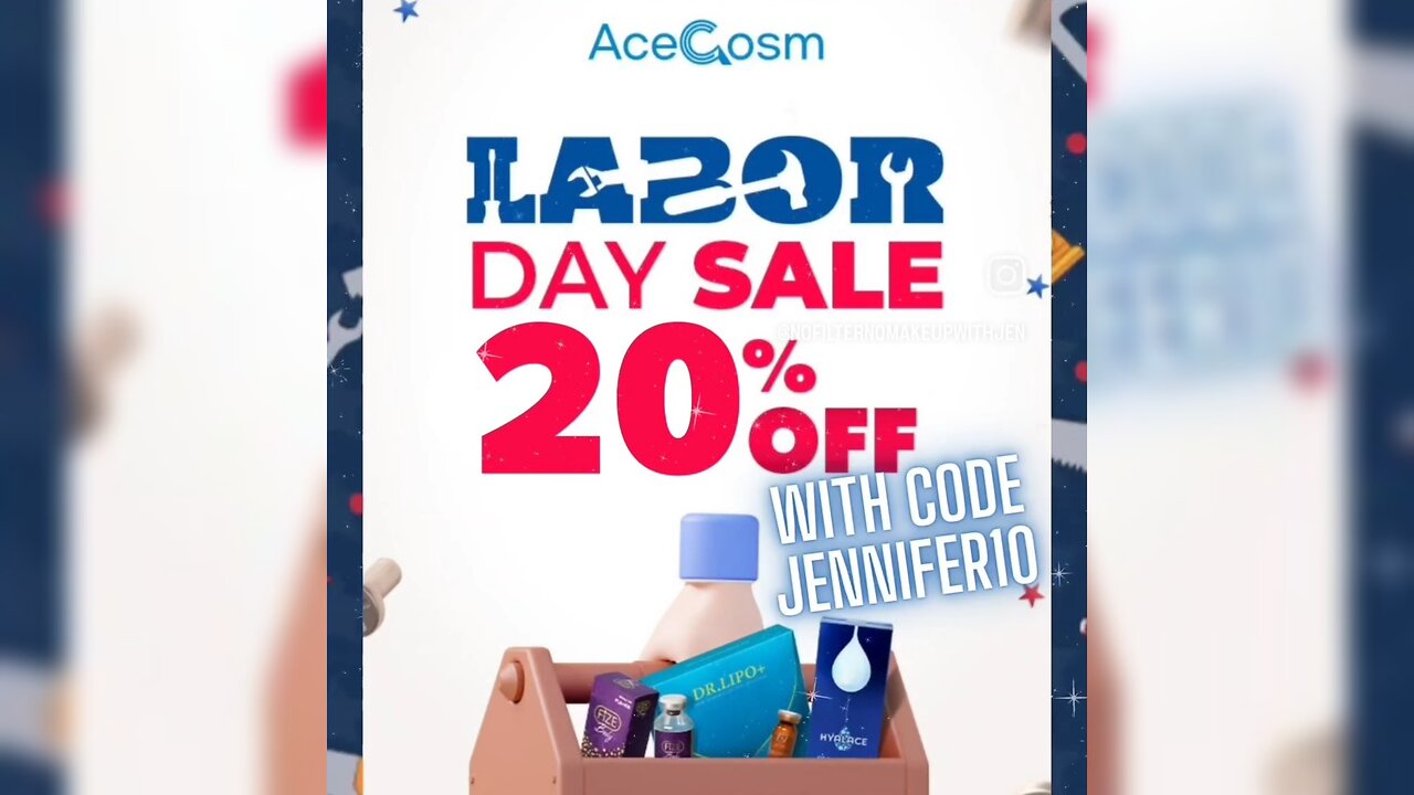 Code JENNIFER10 Saves 20% on EVERYTHING in the Acecosm.com Labor Day Sale!