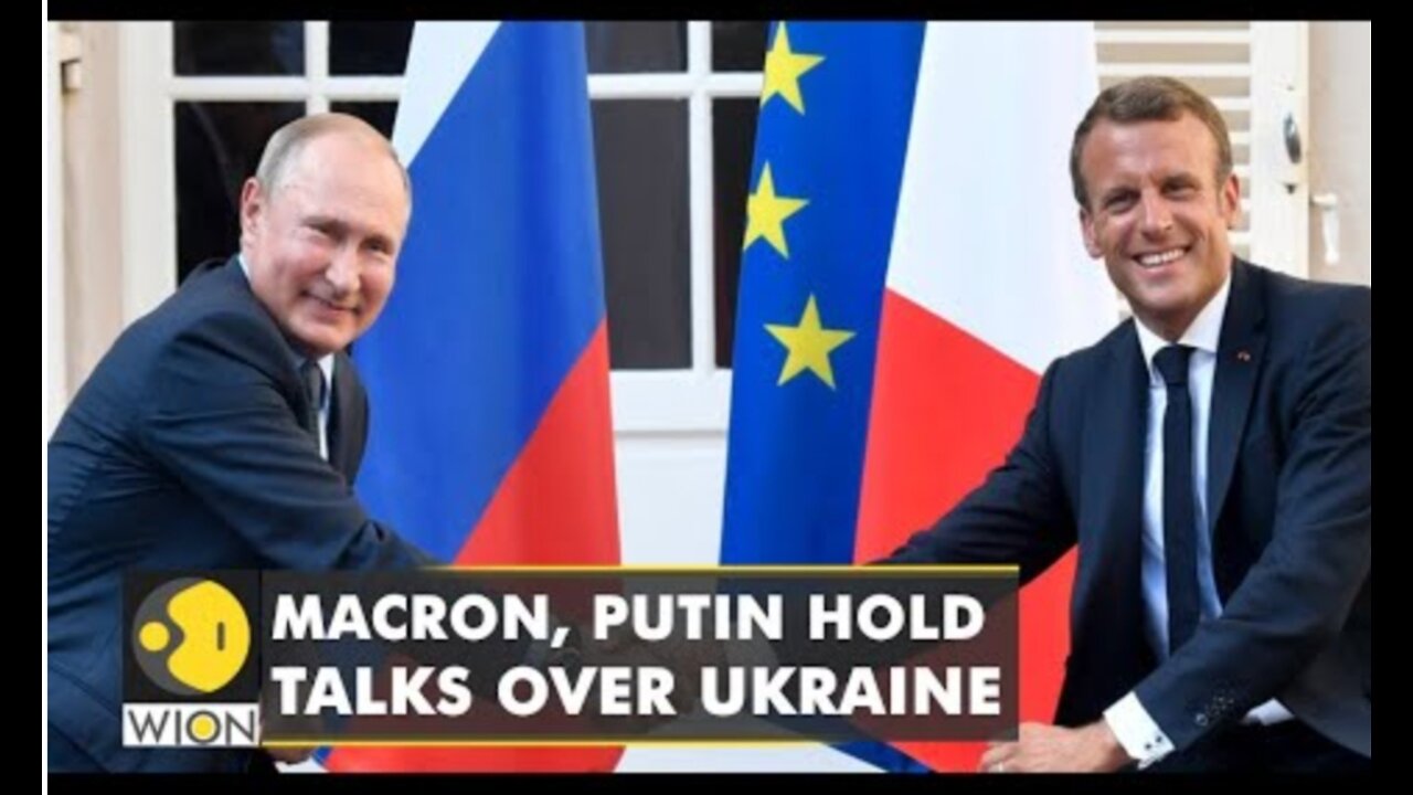 Vladimir Putin holds talks with Emmanuel Macron for 5 hours in a bid to calm tensions over Ukraine