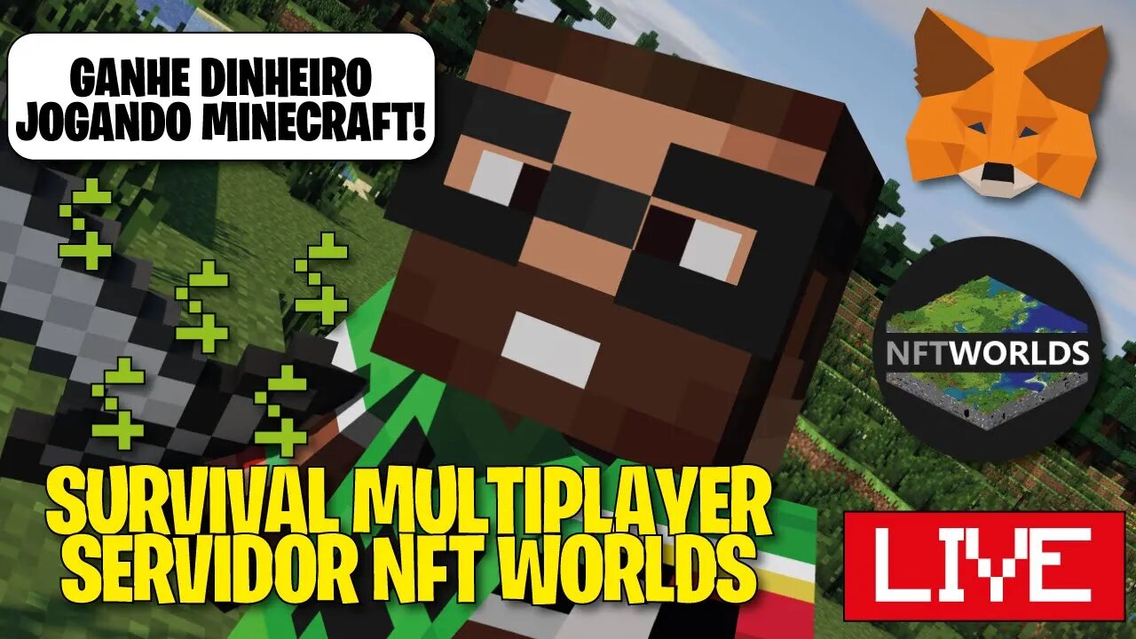 GANHE DINHEIRO JOGANDO MINECRAFT | SERVIDOR NFT WORLDS