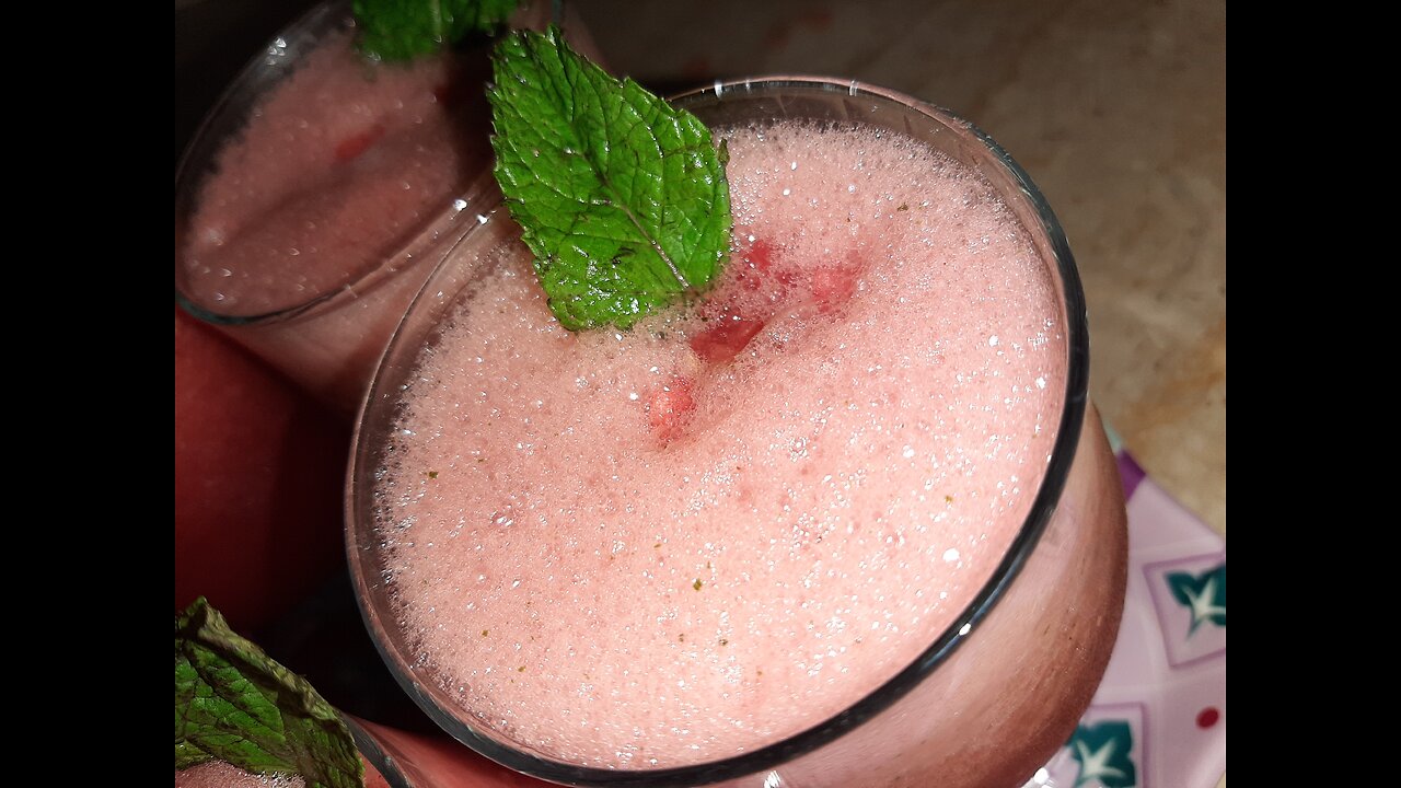 Watermelon juice quick and easy recipe