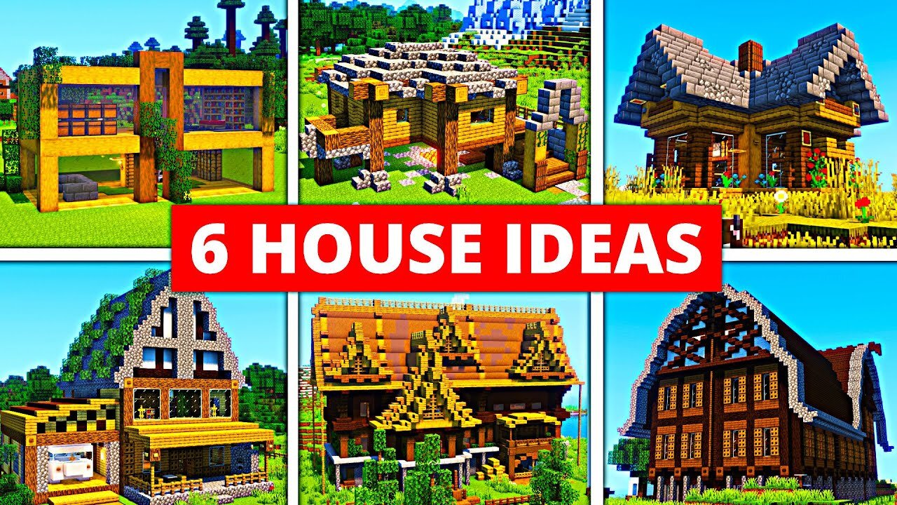 Minecraft_ 6 HOUSE IDEAS _ Minecraft Timelapse _ Animation