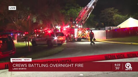 Firefighters battle blaze at abandoned home