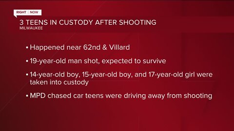 Three teens arrested following shooting near 54th and Melvina