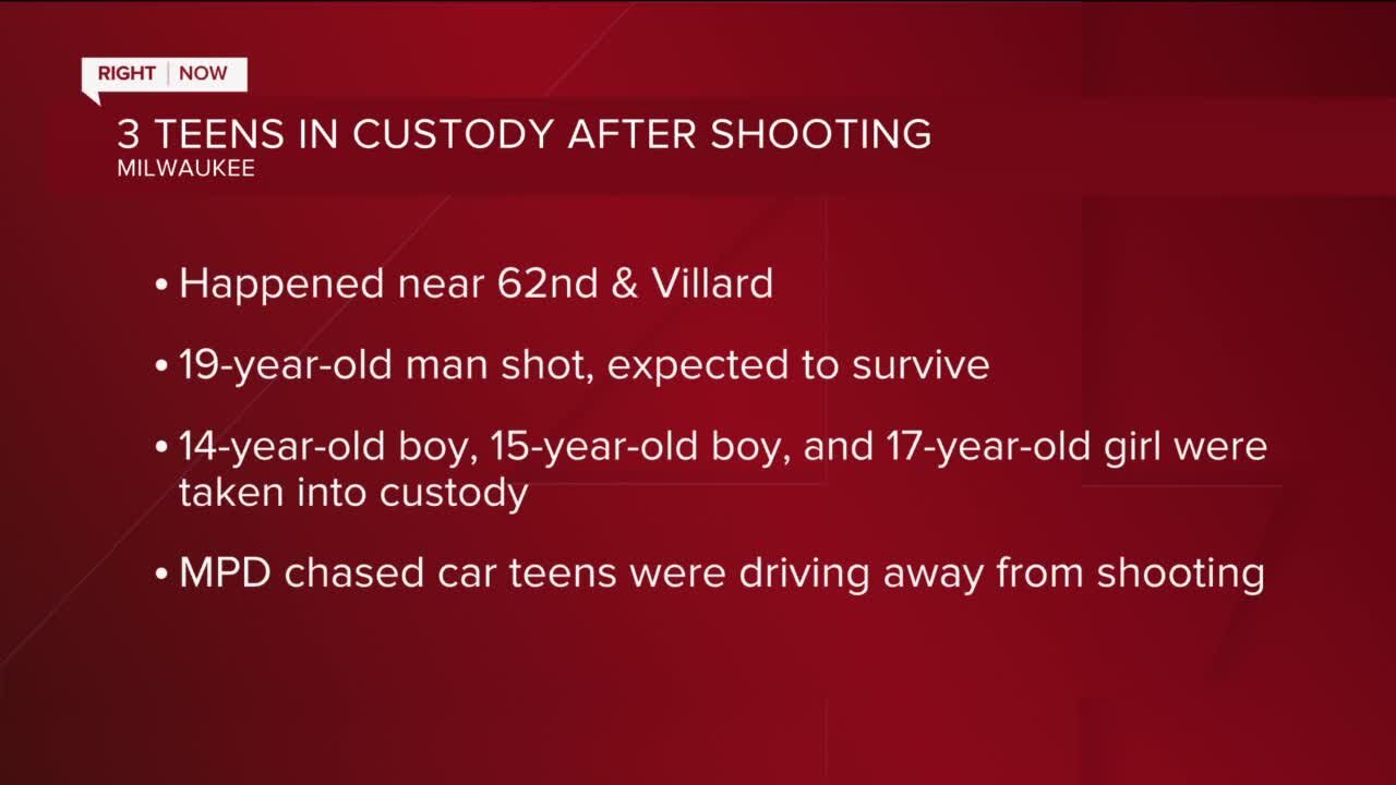 Three teens arrested following shooting near 54th and Melvina