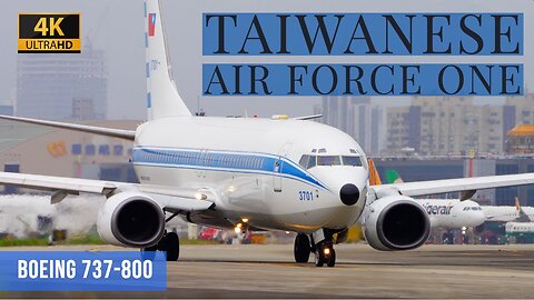 ELEGANT Taiwanese Air Force One Taking Off! | Boeing 737-800