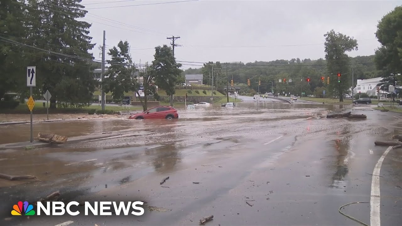 Torrential rains trigger flash flooding in Connecticut