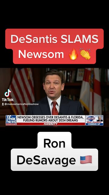 DeSantis calls out Gavin Newsom 🇺🇸🔥👏
