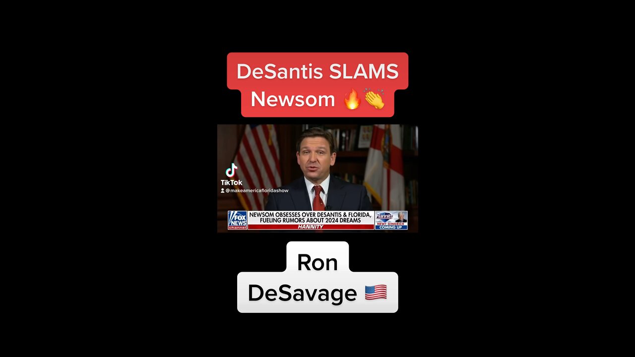 DeSantis calls out Gavin Newsom 🇺🇸🔥👏