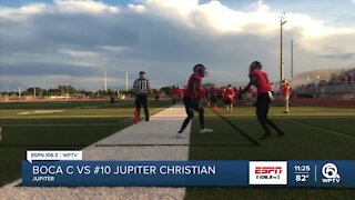 #10 Jupiter Christian cruises to 42-0 win over Boca Christian