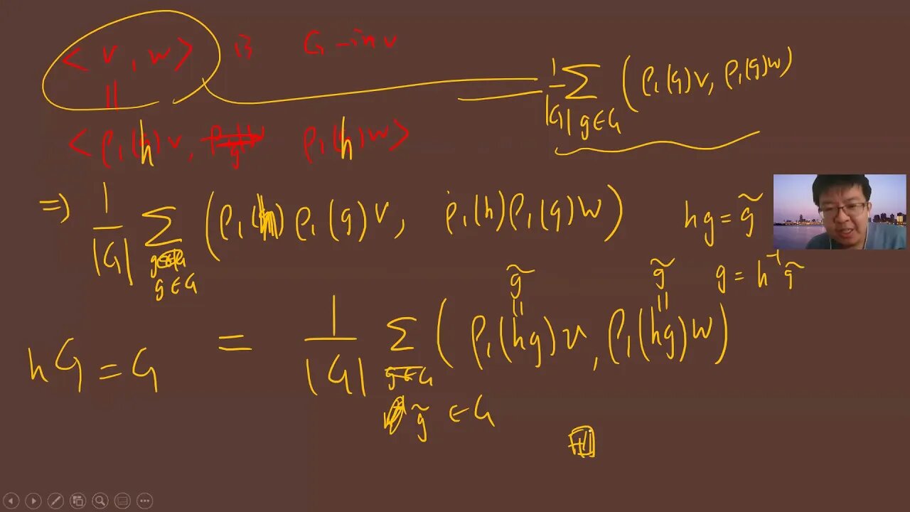 G invariant inner product and the proof of Schur's lemma