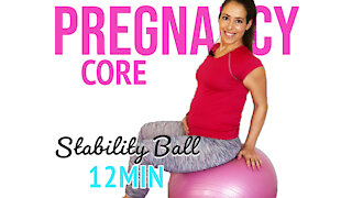 Stability Ball Workout for Pregnancy and Beginners | Core Workout for Pregnancy with Birthing Ball