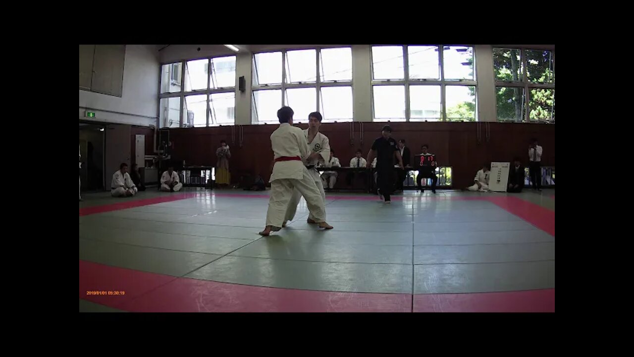 2019/6/16 第51回東日本学生合気道競技大会 短刀乱取り競技 個人戦 男子 Ｂコート1回戦第２試合