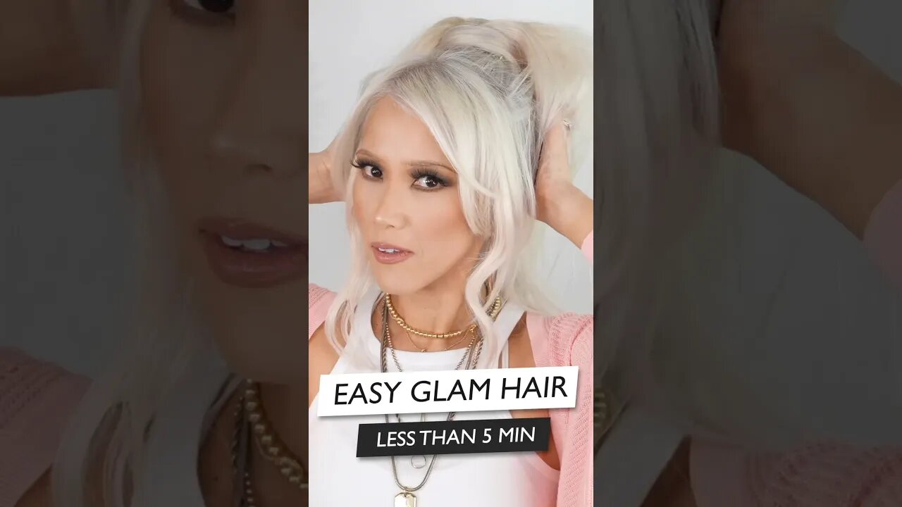 Quick And Easy Hair Tutorial For Any Occasion 👱🏼‍♀️ Clip In Extensions from Amazon #hairshorts