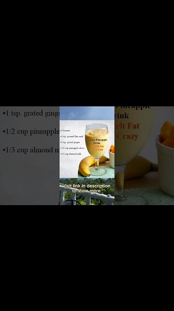 Banana Pineapple Fat-Melting Drink: Your Delicious Weight Loss Buddy #Shorts