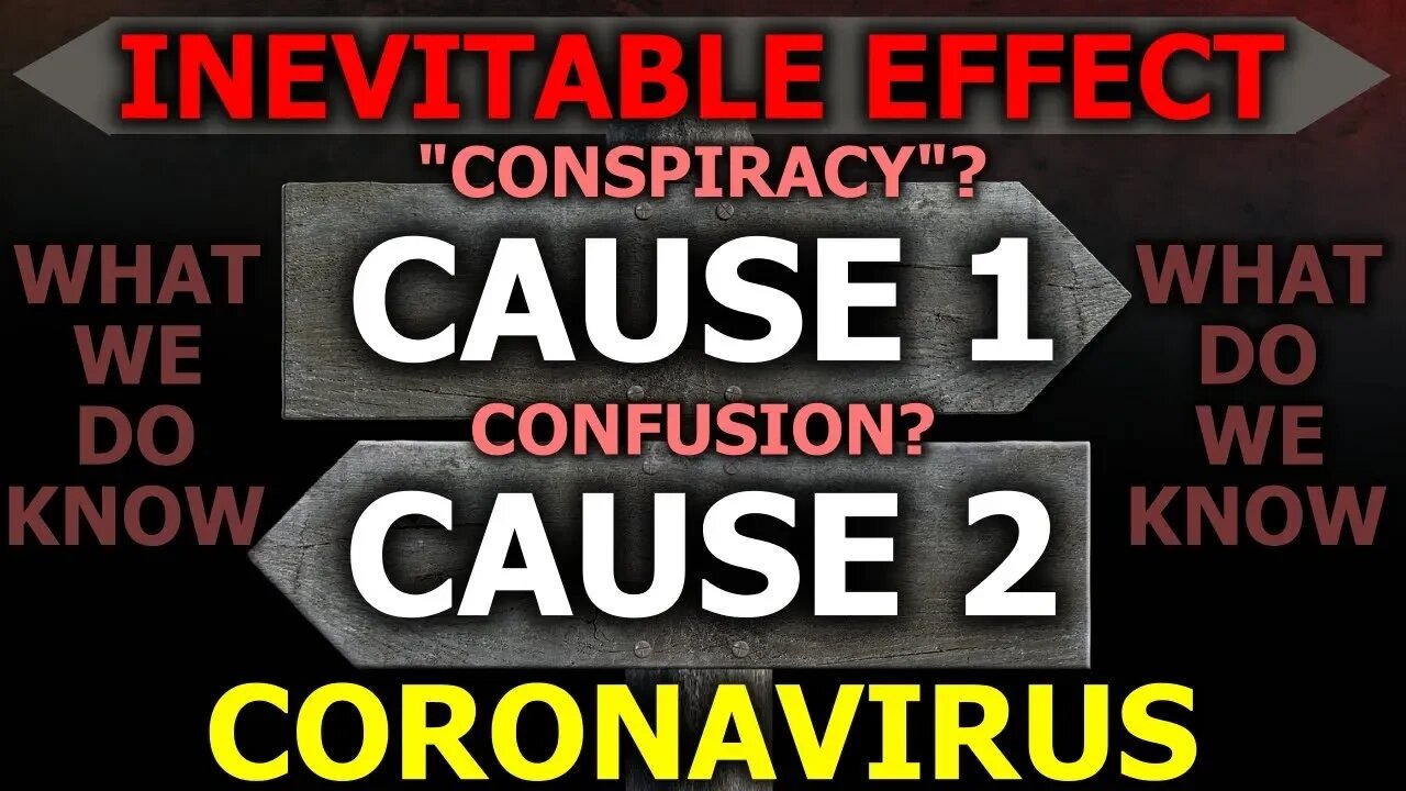 Coronavirus CONfusion: What's REALLY Going On For SURE? Inevitable Effect, Bigger Agenda?