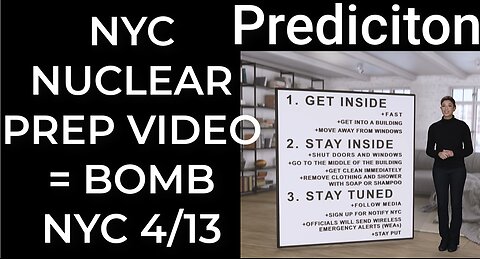 Prediction: NYC NUCLEAR PREP VIDEO = DIRTY BOMB NYC April 13