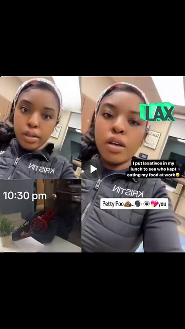 This woman put laxatives in her own food to catch a food thief. Mission accomplished.