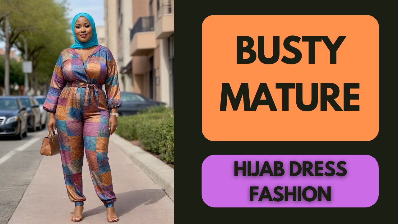 Old 60+ Busty Mature Woman Hijab Fashion