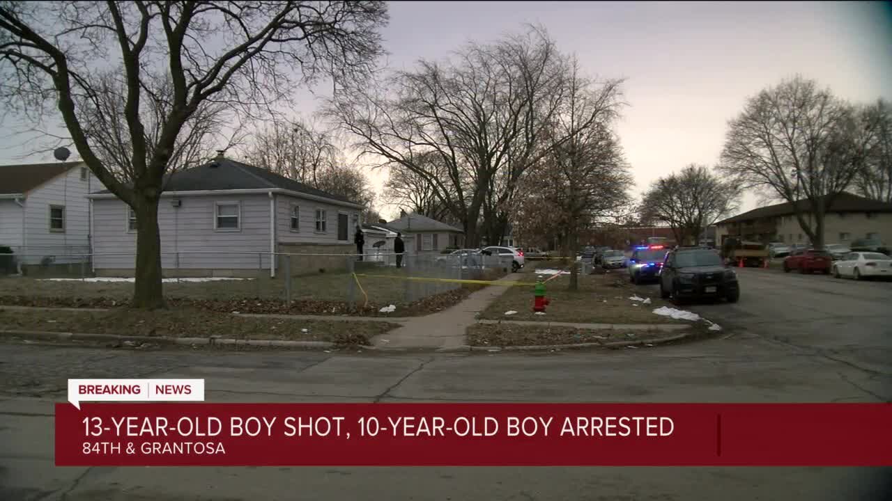 10-year-old boy arrested in shooting of 13-year-old