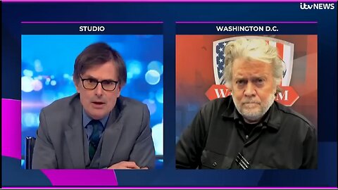 Steve Bannon interviewed by ITV News discusses US border, Ukraine, Trump policy