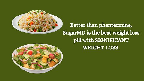 Better than phentermine, SugarMD is the best weight loss pill with SIGNIFICANT WEIGHT LOSS.