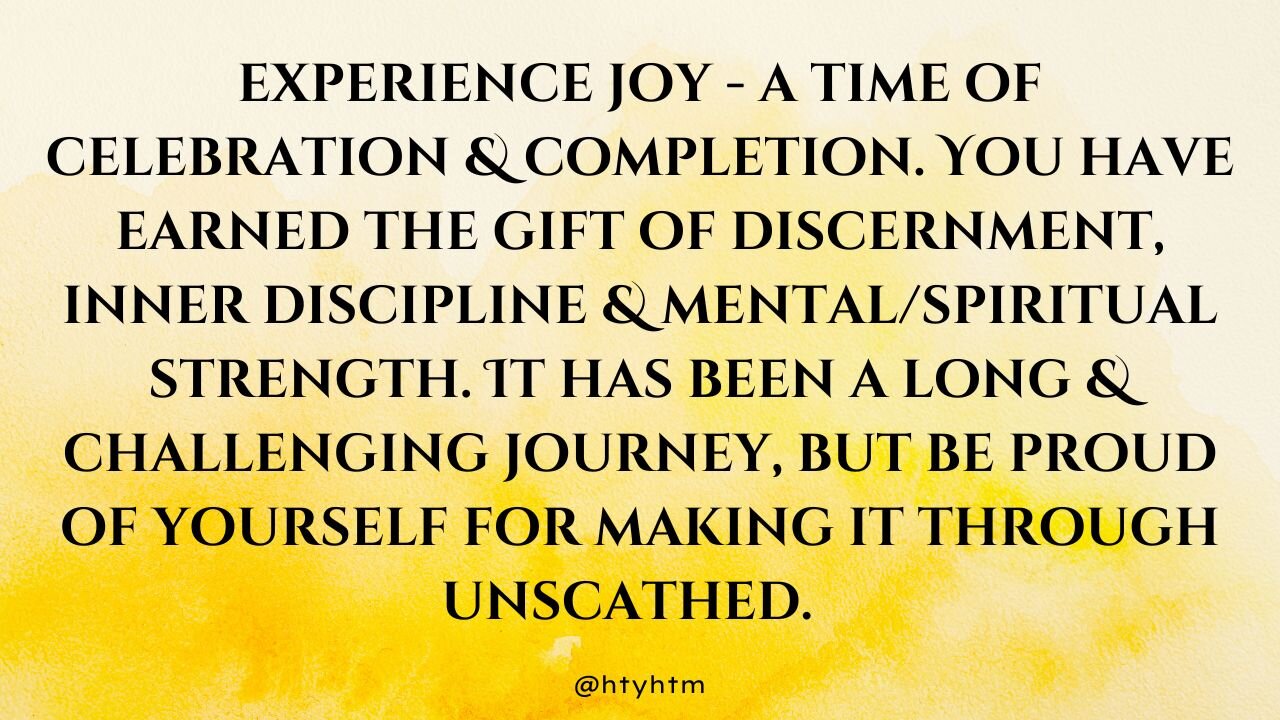 September/Oct. 2024 Messages - Experience joy - A time of celebration & completion.