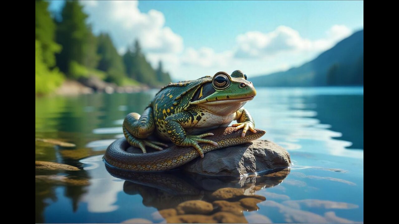 Cette grenouille monstrueuse mange tout ! La grenouille-taureau en action #nature #instinct #natgeo
