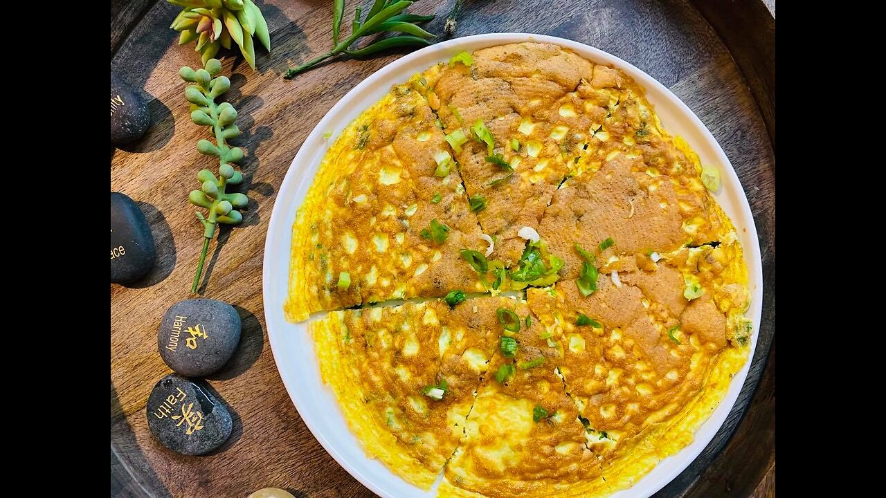 Chinese Egg Scallion Omelet