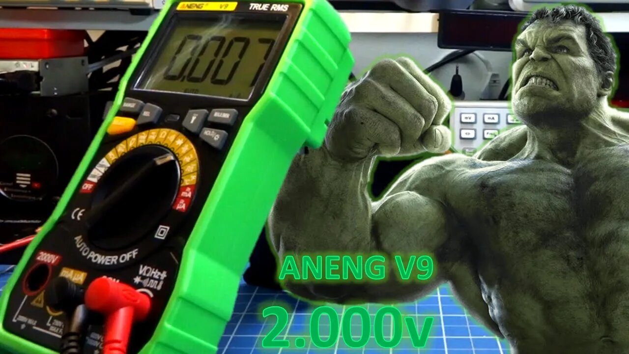 Até 2.000 volts!!!! Aneng V9 - O multímetro muito completo e barato mede altas tensões.