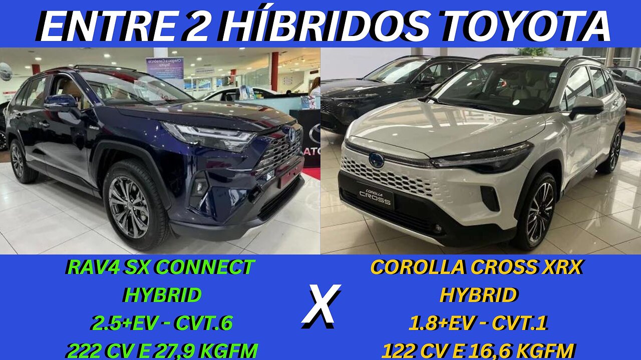 ENTRE 2 CARROS - TOYOTA RAV4 HYBRID X TOYOTA COROLLA CROSS HYBRID - MAS VALE O PREÇO POR SER TOYOTA?