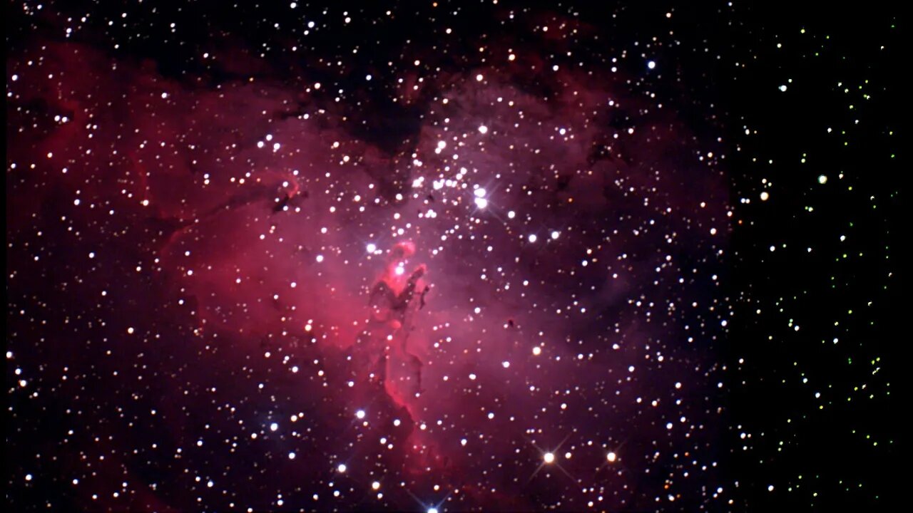 Eagle and Omega nebula With an 8" Dobsonian Under Harsh Conditions