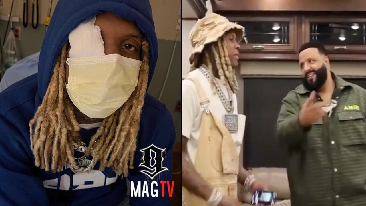 Lil Durk Recovers From Eye Injury & Pulls Up On DJ Khaled's Video Set! 🤕