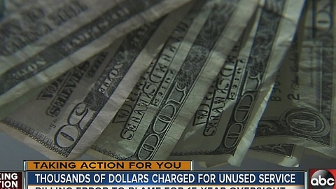Thousands of dollars charged for unused service