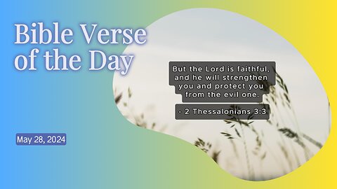 Bible Verse of the Day: May 28, 2024