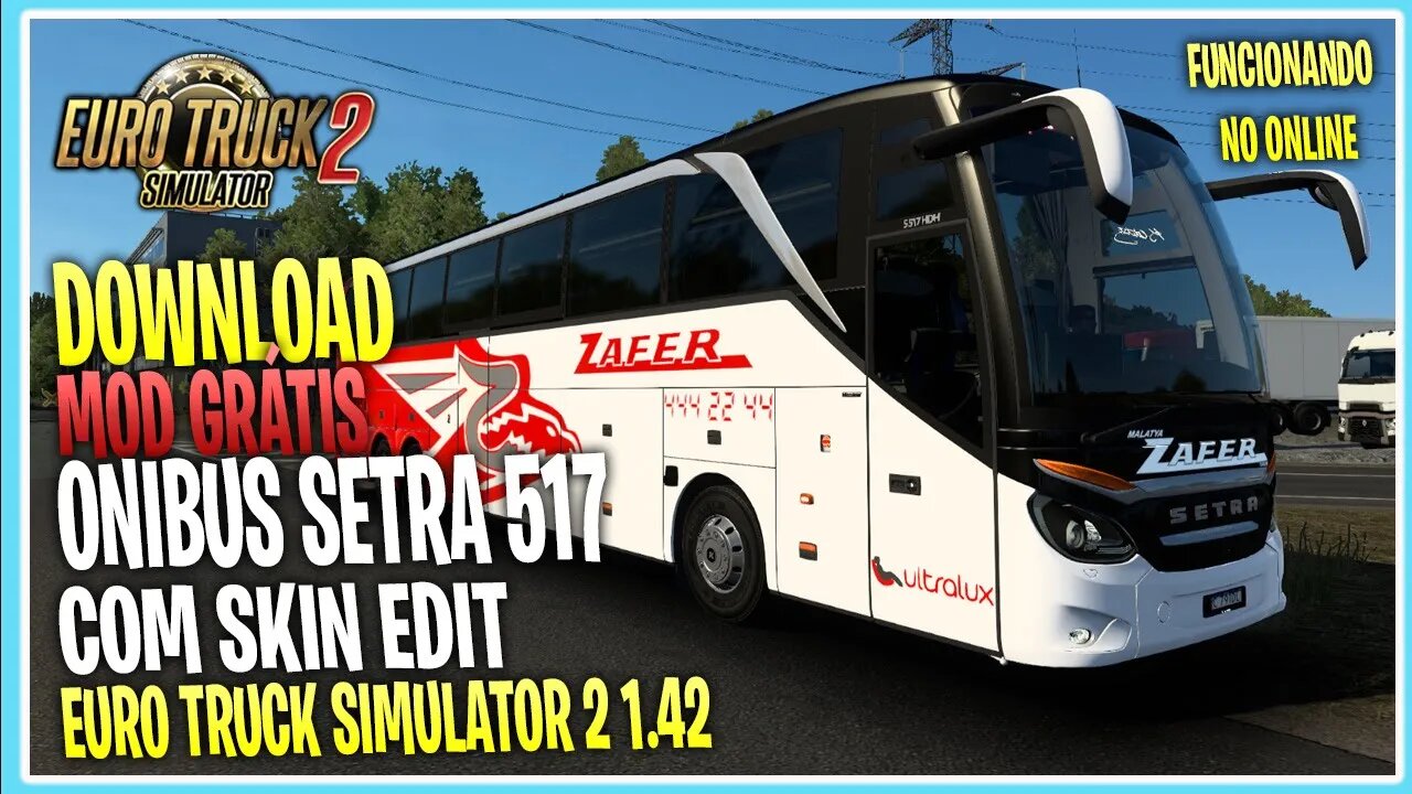 MOD ONIBUS SETRA 517 HDH PARA EURO TRUCK SIMULATOR 2 MODS ETS2 1.42