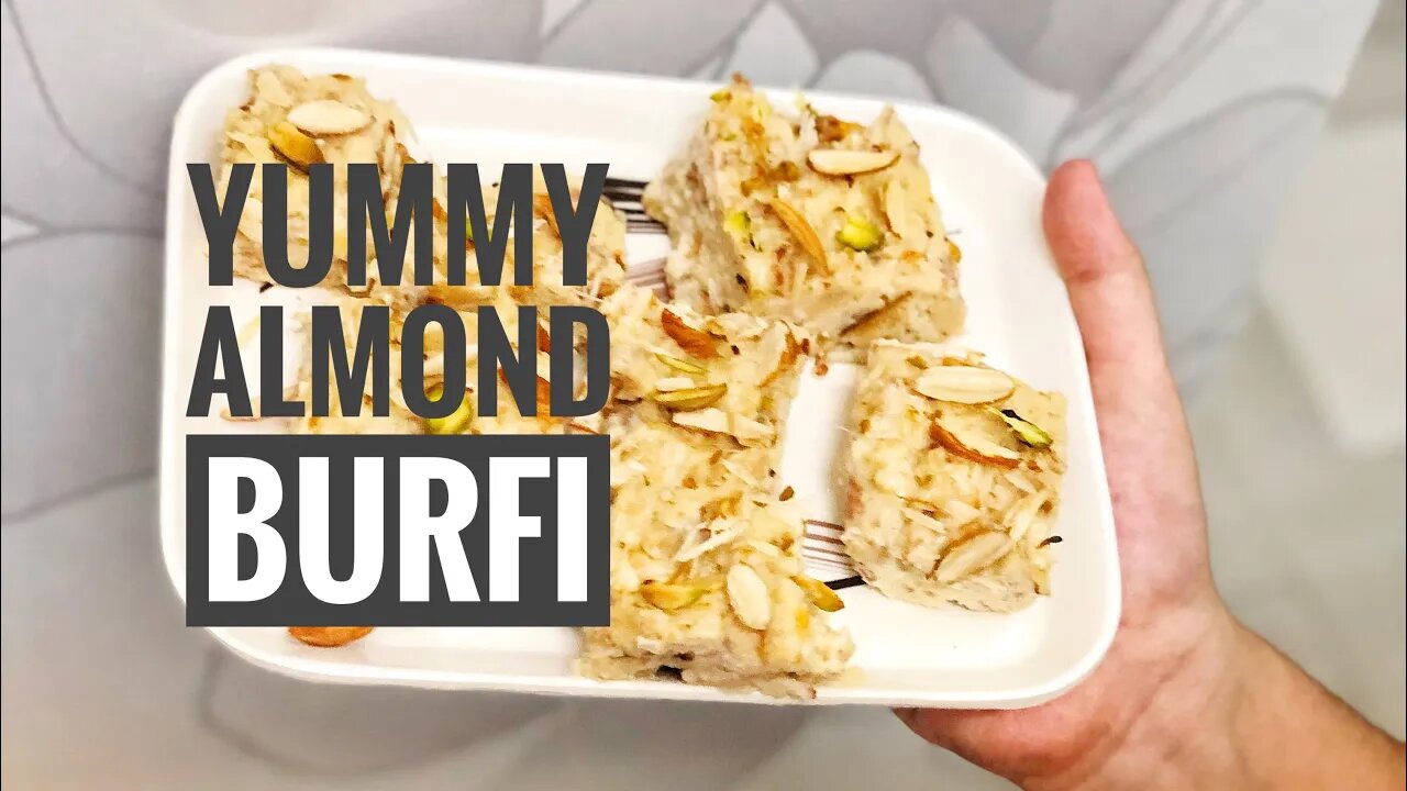 #short YouTube video/how to make delicious almond burfi