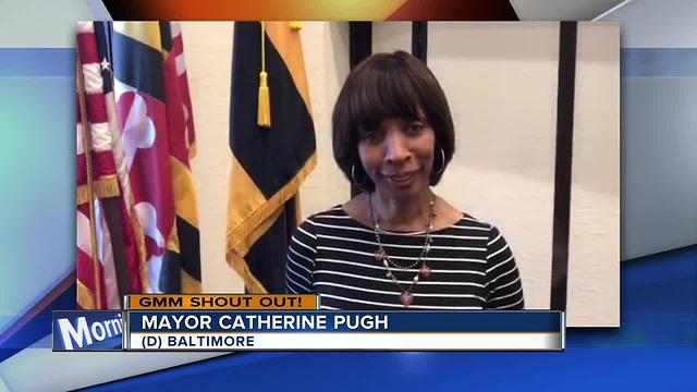 Good morning from Baltimore Mayor Catherine Pugh