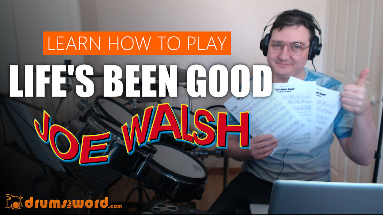 ★ Life's Been Good (Joe Walsh) ★ Drum Lesson PREVIEW | How To Play Song (Joe Vitale)