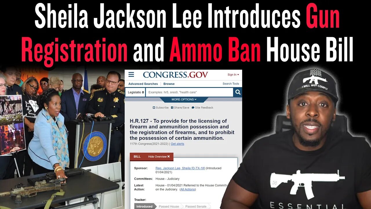 Sheila Jackson Lee Introduces Gun Registration and Ammo Ban House Bill H.R.127