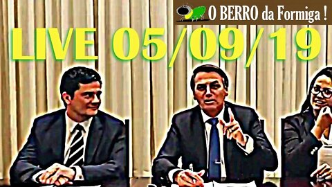 Live-com Moro e ministros Bolsonaro explica 36 vetos na Lei Abuso de Autoridade e escolha de Aras