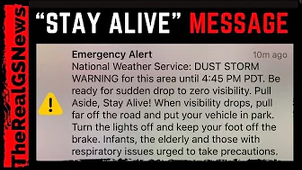 STAY ALIVE" 🚨 Emergency TEXT ALERT sent out to CALIFORNIANS - Power Knocked Out - Sun BLOCKED