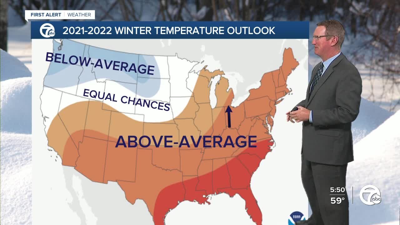 2021-2022 Winter Temperature Outlook from NOAA