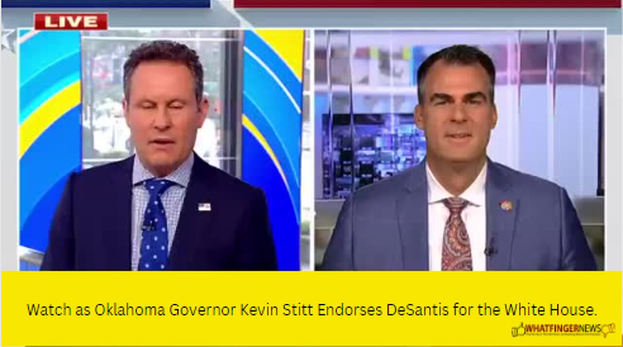 Watch as Oklahoma Governor Kevin Stitt Endorses DeSantis for the White House.