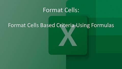 Conditional Formatting - Entire Row (Criteria)