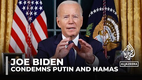 Biden says US 'holds world together' as he condemns Putin and Hamas