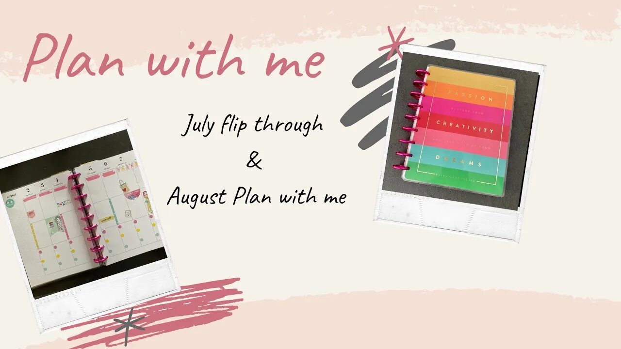 July flip through & August Plan with me